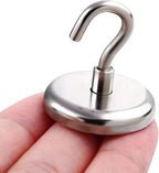 DIYMAG Strong Neodymium Magnetic Hooks, 120lbs Heavy Duty Rare Earth Magnets with Hook,Strong Corrosion Protection Facilitate Hook Pack of 6