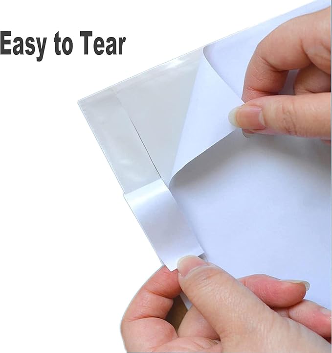 100 Pcs-7.5x5.5 Packing List Mailing Envelopes Shipping Envelopes Packing List Clear Adhesive Shipping label sleeves Shipping Supplies for Small Businesses