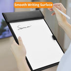 KINGFOM PU Leather Hardboard Office Clipboard, Magnetic Clip A4 Letter Size Clip Boards with Pen Holder for Nurses, Students, Teacher Black 4 Pack