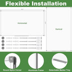 Lockways Dry Erase Board 96 x 48 Inch, Large Magnetic 4 x 8 White Board Wall Mounted, Aluminium Frame Whiteboard with Marker Tray for Office Home & School