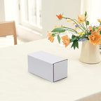 HORLIMER Shipping Boxes Set of 50, Small Corrugated Cardboard Box Literature Mailer, (White, 4.6" x 2.2" x 2.2")
