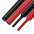 XHF Black&Red 3/4 Inch 8Ft 3:1 Waterproof Heat Shrink Tubing Roll Marine Grade Adhesive Lined Heat Shrink Tube, Insulation Sealing Oil-Proof Wear-Resistant
