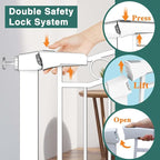 Fairy Baby 59.8"-62.6" Extra Wide Press Mounted Baby Gate Indoor for Kids Or Pets Walk Thru No Drill Long Dog Gates for The House Doorway Child Safety Gate