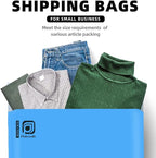POLYSELLS 100 pcs 12x15.5 Inches Blue Poly Mailers Shipping Envelopes, Strong Adhesive Sealing, Waterproof, and Tear-resistant Postal Mailing Bags for Clothing, Books, and Accessories