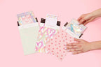 6x9 Designer Poly Mailer 100 Pack Heavy Duty Waterproof Self Seal Shipping Bags for Small Business Large Mailing Envelopes Bulk Tear Resistant Cute Packaging Seeing Stars Pink