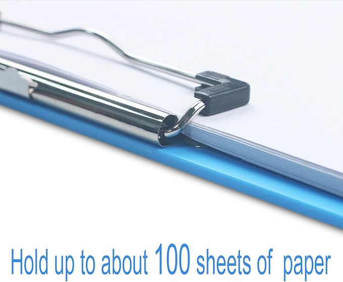 Acocony 11x17 Clipboard Double Clip Extra Large Clipboard Low Profile Clip 11 x 17 Clipping Board Plastic Blue Pack of 1
