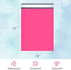 UCGOU Poly Mailers 10x13 Inch Hot Pink 200 Pack Shipping Bags #4 Strong Mailing Envelopes Boutique Packaging Postal Self Seal Adhesive Waterproof and Tear Proof Small Business for Clothes Books