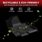 LASFIT Floor Mats & Backrest Mats & Cargo Mat for Kia Carnival Hybrid 2026 2025 (Only Fit Hybrid & 8 Seats), All Weather TPE Custom Fit Floor Liners Full Set Car Mats Trunk Mat Accessoires, Black