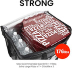 NZ home Durable 3XL PRO Insulated Cooler Bag and Food Warmer for Delivery & Grocery Shopping with Zippered Top, Gray Commercial Grade (1 Pack)