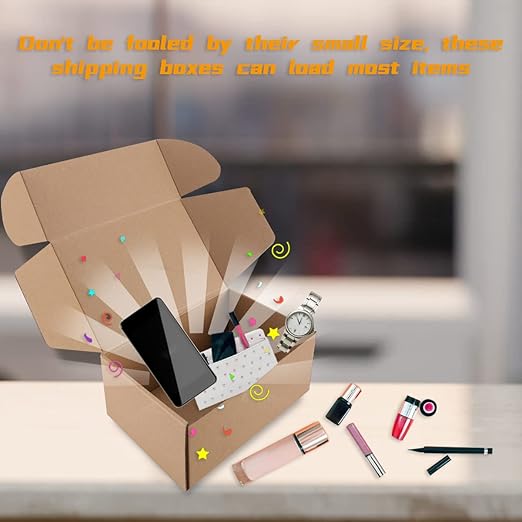 Shipping Boxes, 12"x9"x4"Which is Anti-Impact Come with Exquisite Sealing Label.Suitable E-Commerce Packaging, Shipping Packaging.