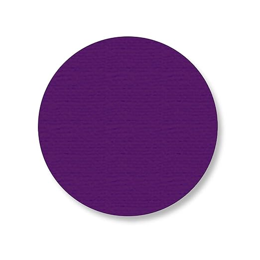 Mighty Line 3/4" Solid Dot Shaped Floor Marking Tape for Safety, Caution, Warning, Heavy-Duty, Peel and Stick, Adhesive Circle Spots, Industrial Quality, Purple, Pack of 200