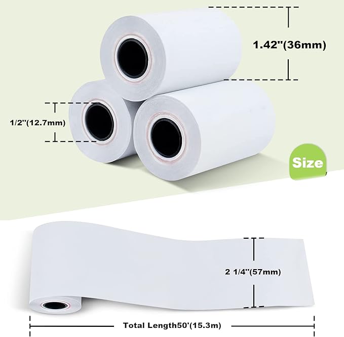 MFLABEL 2 1/4" x 50' Thermal Papers Cash Register POS Receipt Paper - 1500 Rolls