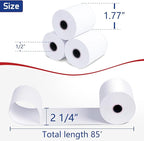 (150 Rolls) Premium 2 1/4 x 85 Thermal Paper Rolls - BPA Free Credit Card Receipt Paper for POS, ATM & Restaurant Printers
