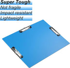 Acocony 11x17 Clipboard Three Clip Super Tough Extra Large Clipboard 11 x 17 PP Plastic Not Fragile Blue Pack of 2
