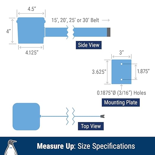 WM412 Retractable Belt Wall Mounted Smooth Black Crowd Control Barrier and Receiving End, 15' Black Belt