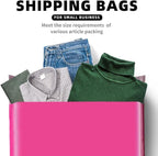 POLYSELLS 100 pcs 24x24 Inches Pink Poly Mailers Shipping Envelopes, Strong Adhesive Sealing, Waterproof, and Tear-resistant Postal Mailing Bags for Clothing, Books, and Accessories