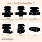 6x4x3 inches Shipping Boxes Set of 25, Small Corrugated Cardboard Box, Literature Mailer, Gift Boxes (Black, 6x4x3)