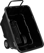 Global Industrial Standard Duty Plastic Tilt Truck 1/2 Cubic Yard Capacity 850 Lb. Capacity, Black, Cart for Construction Commercial Industrial Transportation
