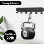 2 Pack Key Holder for Wall,Key Hooks,Key Holder Wall Mount Self Adhesive, Key Rack Wall Mount for Wall No Drill for Living Room, Kitchen, Bathroom, Garage (Black, 6 Hooks)