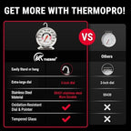 Oven Thermometer 150-600°F Pro Accurate Oven Temperature Gauge for Oven Easy Read, Food Thermometer Hang or Stand