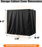 Kasla Storage Cabinet Cover, Outdoor Chest Storage Waterproof Cover, Weatherproof Cabinets Covers for Kitchen Patio Garden Backyard - 36"Lx18"Wx72"H