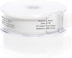 Clear Personalized Return Address Labels with Elegant Dispenser - Roll of 500 Custom See Through Transparent Stickers