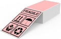 Pink Thermal Labels 3 × 5 Inch Vinyl Self-Adhesive Fanfold Direct Shipping Stickers Waterproof Perforated Printer Decal for Office Warehouse Barcode 300 PCS