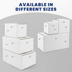 Golden State Art 4x4x4 Inches White Shipping Boxes 28 Pack, Corrugated Cardboard Box for Small Business Mailing Shipping and Storage
