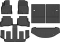 HAFIDI® Floor Mats & Cargo Liner & Seatback Cargo Set Fit for 2016-2023 Mazda CX9 (Only Fit 7 Passenger) All Weather Protection TPE Anti-Slip Car Full Set Floor Liners Custom Accessories - Black