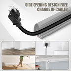 Cord Wall Cover, 236in Self-Adhesive Wire Covers for Cords on Wall, Extension Cable Hider for Floor, Mounted Tv, Home and Office Cavity 0.63" Wx0.31 H