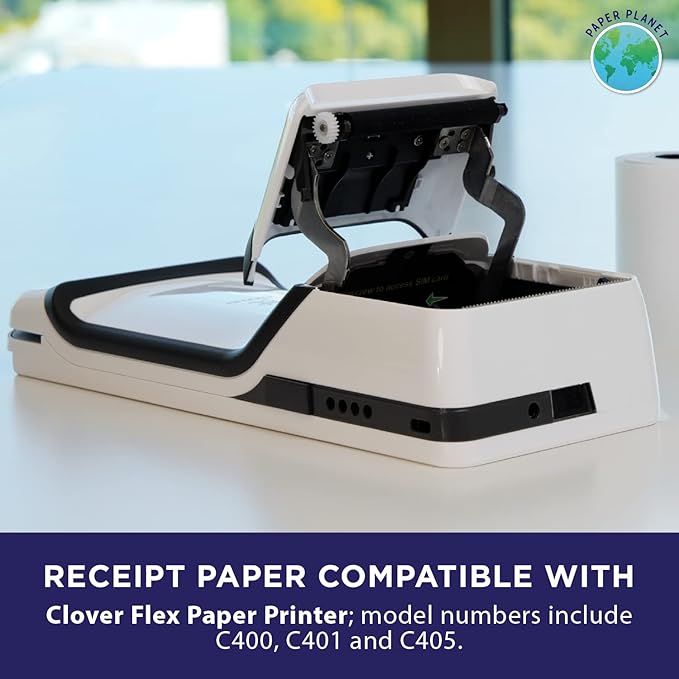 PaperPlanet Thermal Receipt Paper for Clover Flex | Compatible with Clover POS models C400 C401 C403 C405 C406 | 10 Rolls