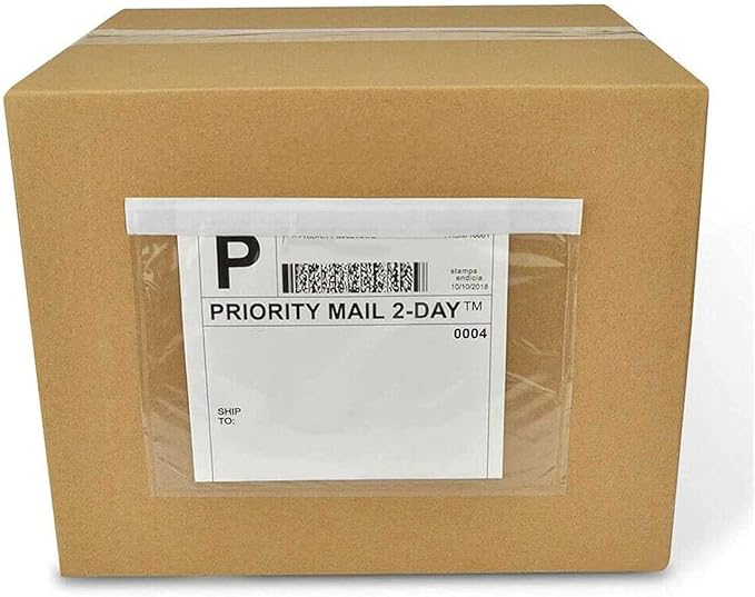 7.5'' x 5.5'' Packing List Pouches, Shipping Label Envelopes Clear Adhesive Top Loading Packing List - 2000 Packs