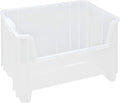 Hudson Exchange 20" x 15" x 12.5" (54 Pack) Plastic Giant Stackable Hopper Bin Container, Clear