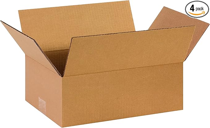 Partners Brand 14x10x5 Corrugated Cardboard Boxes, 14"L x 10"W x 5"H, Pack of 100 | Shipping, Packaging, Moving, Storage Box for Business, Strong Wholesale Bulk Boxes 14x10x5