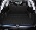 Full Coverage Trunk Liner for Mercedes GLS Class 2+3+2 Seater 2020-2025(with Vent on Left Side of Trunk) Rear Cargo Mat+Backrest Mat+Both Sides Panel Trunk Cover(Black w/Black Stitching)