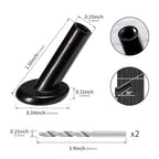 20 Pack 30 Degree Angle Protective Sleeves, Black Cable Railing Corner Protector Sleeve Beveled for 1/8" Wire Rope, T316 Marine Grade Cable Railing Kit with Two Drill Bit for Wood Posts HF039B
