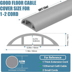 Floor Cord Covers for Wires 10FT Cable Hider Wire Cover Self Adhesive Cord Hider Floor for Offices, Homes, Workshops, Warehouses Cable Cavity 0.39" W x 0.27" H