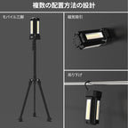 13200mAh Rechargeable Solar Work Light with Folding Stand Support and Portable Carrying Bag, 8000 Lumen Stepless Dimmable, 4 Lighting Modes, White/Warm/Warm White (Black(Remote))