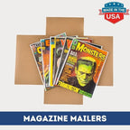 Gemini Magazine and Comic Book Mailers for Shipping (8.5x11x2’’ – 100 Mailers + 100 Fillers) | Protective Fillers for Extra Support | US-Made, Expandable, Great for Shipping Documents, Photos & More.