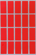 Royal Green Rectangle Shape Sticker tabs 1.57 inch x 0.75 inch Neon Red Colored File Stickers (40mm x 19) - 100 Pack