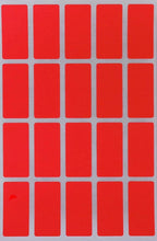 Royal Green Rectangle Shape Sticker tabs 1.57 inch x 0.75 inch Neon Red Colored File Stickers (40mm x 19) - 100 Pack