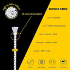 Bungee Cord Elastic Shock Cord 1/8" x 50' Bungee Rope for DIY, Tie Downs, Kayak and Outdoor - White&Black