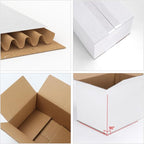 25 Packs Small Shipping Boxes 7x4x4 Inches, White Corrugated Cardboard Box for Shipping, Packing, Business, DIY