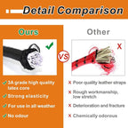 Bungee Cords with Hooks, Heavy Duty Outdoor Elastic Bungee Straps，No Odour Industrial Grade Bungee Rope for Securing Tarps, Luggage, Tents, Bikes or Garden Tidying 48inch 4Pcs (Black)