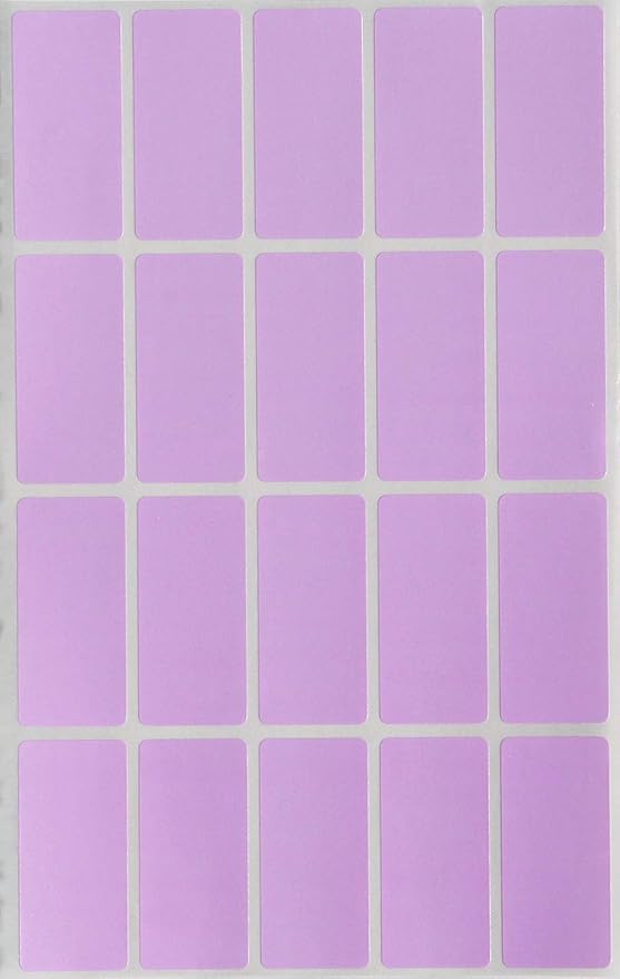 Royal Green 1.57 inch x 0.75 inch Stickers Rectangular Labels in Pastel Purple (40mm x 19mm) - 1000 Pack