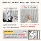 Lumizone Extra Tall Cat Gate 55.12" High Pressure Mounted Extra Wide 2025 New (17 Sizes) 1.37" Gap No Drilling Auto-Close One-Handed Operation Tall Pet Gate for Dogs(White, 55.12" H x 29.92"-59.44" W)