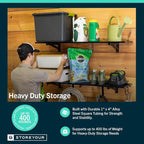 StoreYourBoard Heavy Duty Garage Shelf Wall Mount 1ft x 4ft – Wall-Mounted Shelving for Storage & Organization – Heavy Duty Garage Shelves for Tools, Bins, & Equipment – Holds 400 lbs – Black