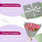 PerkHomy 36" x 1,440" (120') Light Grey Kraft Paper Roll for Craft Bulletin Board Paper Art Table Covering Crafting Gift Wrapping Bouquet Packing Parcel 80GSM 55LB (Light Grey, 36" x 120')