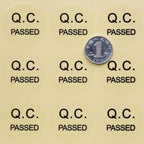 QC Passed Label Sticker Clear PVC Material Diameter 3CM Large Size QC Adhesive Sticker (500)