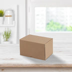 HORLIMER 7x5x4 inches Shipping Boxes Set of 50, Brown Corrugated Cardboard Box Literature Mailer